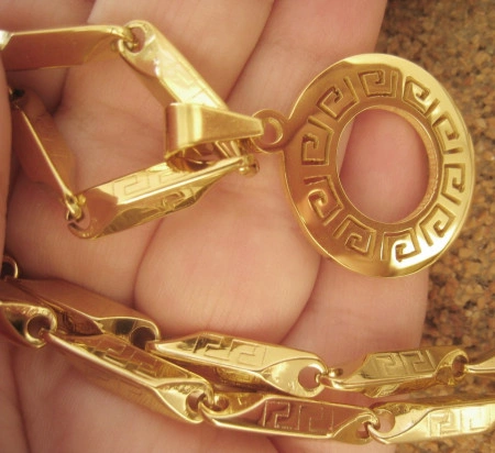 Lant +medalion INOX  placat  ( otel inoxidabil ) cod mihasem623 - Img 6