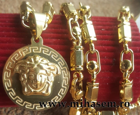 Lant +medalion INOX placat ( otel inoxidabil ) cod mihasem744 - Img 2