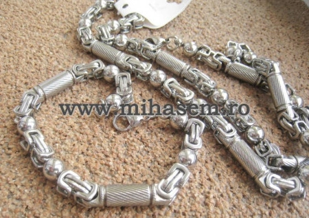 SET Lant +bratara  INOX   ( otel inoxidabil ) cod mihasem505 - Img 2
