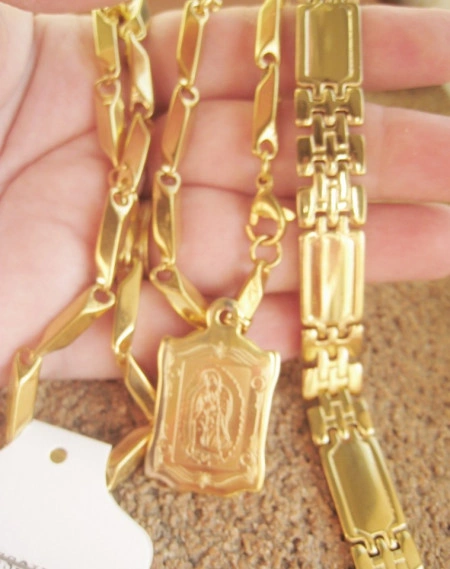 SET Lant +medalion +bratara  INOX  ( otel inoxidabil ) cod mihasem270 - Img 3