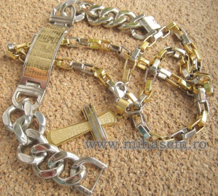 SET Lant +medalion+bratara INOX ( otel inoxidabil ) cod mihasem456 - Img 3