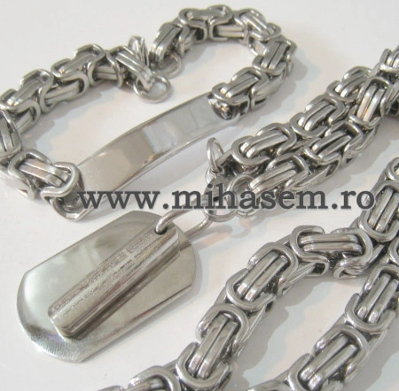 SET Lant +medalion+bratara INOX ( otel inoxidabil ) cod mihasem494 - Img 7