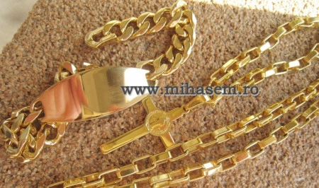 SET Lant +medalion+bratara INOX ( otel inoxidabil ) cod mihasem496 - Img 7