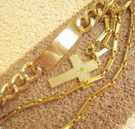 SET Lant +medalion+bratara   INOX placat  ( otel inoxidabil ) cod mihasem542 - Img 2