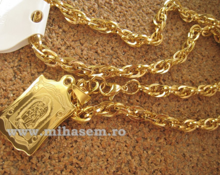 Lant +medalion INOX ( otel inoxidabil ) cod mihasem155 - Img 2
