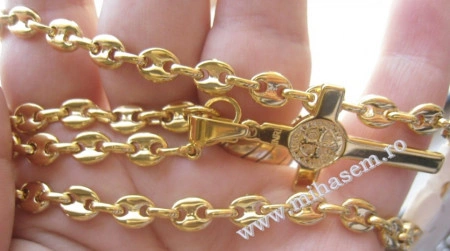 Lant  +medalion  INOX  placat  ( otel inoxidabil ) cod mihasem316 - Img 2