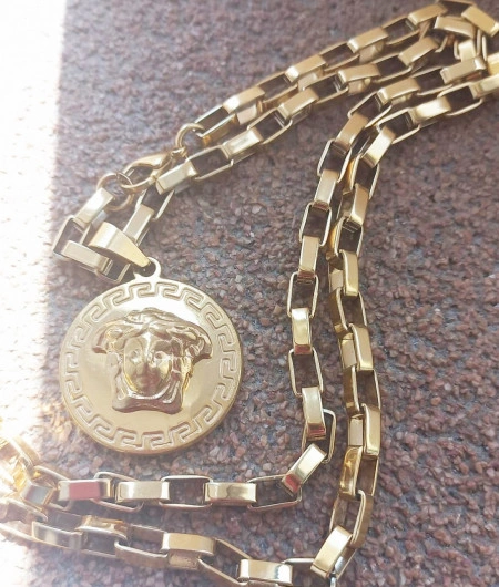 Lant +medalion INOX placat ( otel inoxidabil ) cod mihasem519 - Img 2