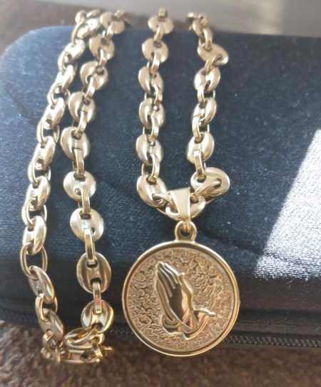 Lant+medalion INOX placat ( otel inoxidabil ) cod mihasem629