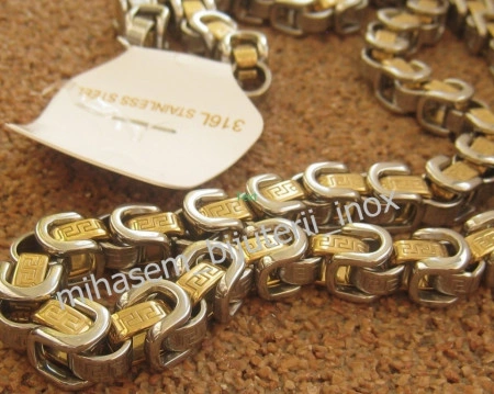 SET Lant +medalion+ bratara INOX  ( otel inoxidabil ) cod mihasem241 - Img 3