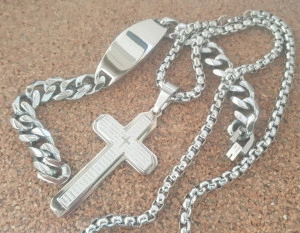 Lant +medalion +bratara INOX cod mihasem723 - Img 2
