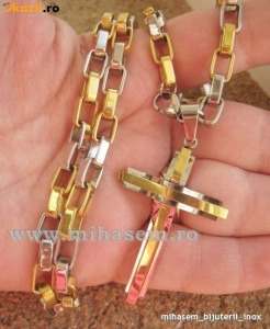 Lant +medalion INOX  ( otel inoxidabil ) cod mihasem233