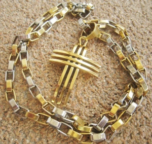 Lant   + medalion INOX  placat ( otel inoxidabil ) cod mihasem591