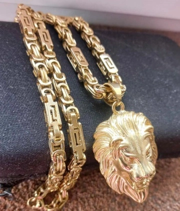 Lant+medalion INOX placat ( otel inoxidabil ) cod mihasem631