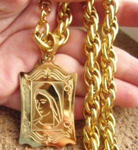 Lant   +medalion  INOX  placat( otel inoxidabil ) cod mihasem677 - Img 2