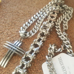 SET Lant +medalion +bratara INOX ( otel inoxidabil ) cod mihasem531