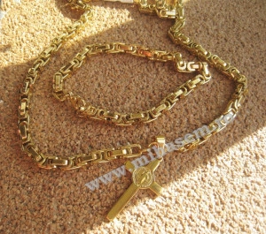 SET Lant +medalion +bratara INOX placat cod mihasem161 - Img 5
