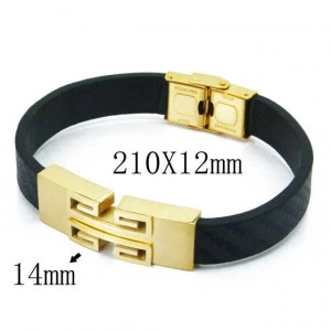 Bratara piele +INOX placat cod mihasem811