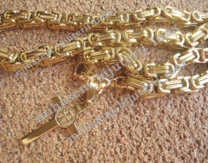 Lant +medalion INOX placat  ( otel inoxidabil ) cod mihasem112 - Img 2