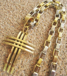Lant   + medalion INOX  placat ( otel inoxidabil ) cod mihasem591 - Img 2