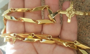 Lant +medalion INOX placat ( otel inoxidabil ) cod mihasem736 - Img 7