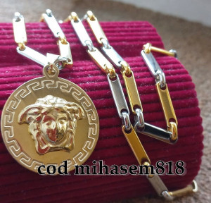 Lant +medalion INOX placat ( otel inoxidabil ) cod mihasem818