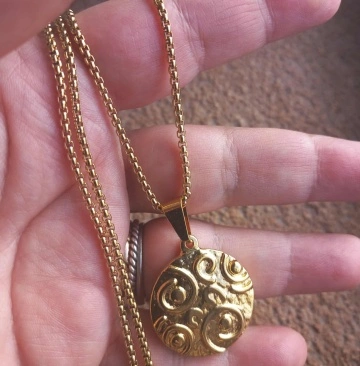 Lant si medalion INOX placat cod mihasem774