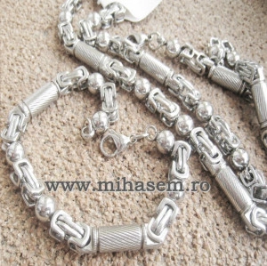 SET Lant +bratara  INOX   ( otel inoxidabil ) cod mihasem505 - Img 4