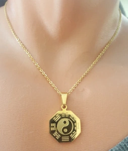 Lant dama +medalion INOX placat ( otel inoxidabil ) cod mihasem522 - Img 2