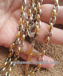 Lant +medalion + bratara INOX  ( otel inoxidabil ) cod mihasem501 - Img 2
