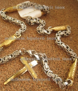 Lant +medalion INOX  ( otel inoxidabil ) cod mihasem087