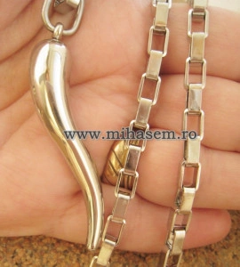 Lant   +medalion INOX  ( otel inoxidabil ) cod mihasem450 - Img 4