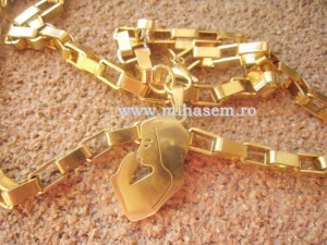 Lant +medalion INOX placat cod mihasem348 - Img 4