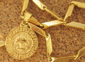 Lant +medalion INOX  placat  ( otel inoxidabil ) cod mihasem624 - Img 4