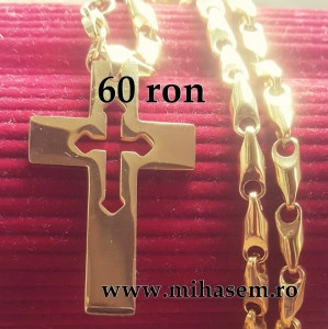 Lant +medalion INOX placat ( otel inoxidabil ) cod mihasem641