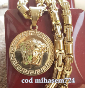 Lant +medalion INOX placat ( otel inoxidabil ) cod mihasem724