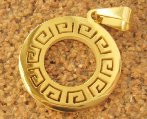 Medalion  INOX  placat  ( otel inoxidabil ) cod mihasem359 - Img 3