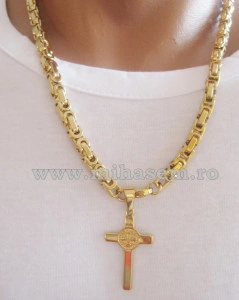 SET Lant +medalion +bratara INOX placat cod mihasem161 - Img 7