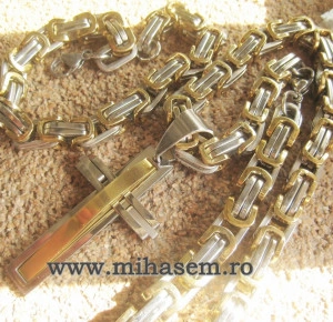 Lant +medalion+bratara INOX  ( otel inoxidabil ) cod mihasem454 - Img 2