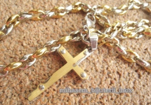 Lant +medalion + bratara INOX  ( otel inoxidabil ) cod mihasem501 - Img 3