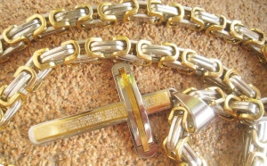 Lant +medalion INOX placat ( otel inoxidabil ) cod mihasem328 - Img 5