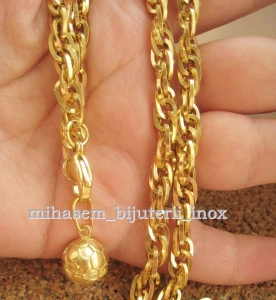 Lant +medalion INOX placat ( otel inoxidabil ) cod mihasem383 - Img 5