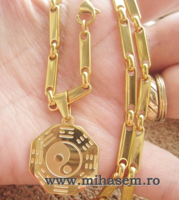 Lant +medalion INOX placat ( otel inoxidabil ) cod mihasem512 - Img 2