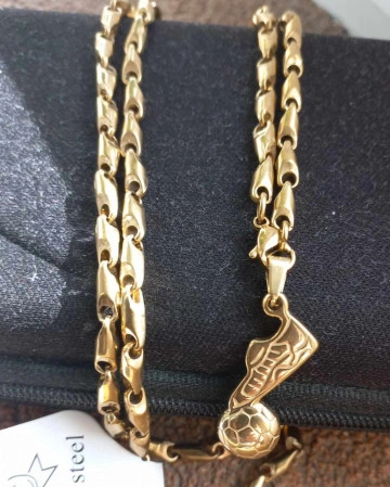 Lant + medalion INOX placat ( otel inoxidabil ) cod mihasem595