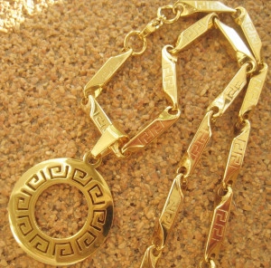 Lant +medalion INOX  placat  ( otel inoxidabil ) cod mihasem623