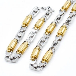 SET Lant +bratara INOX placat( otel inoxidabil ) cod mihasem458 - Img 3
