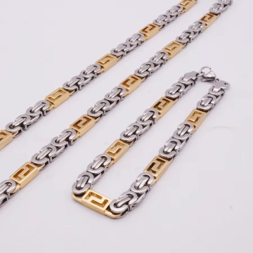 Lant +bratara INOX placat ( otel inoxidabil ) cod mihasem145 - Img 6
