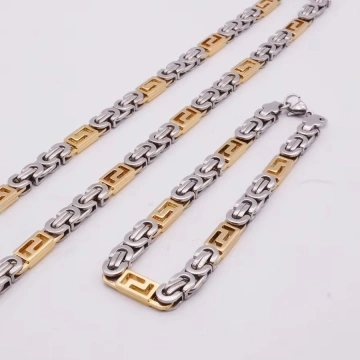 Lant +bratara INOX placat ( otel inoxidabil ) cod mihasem145 - Img 6