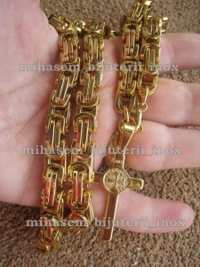 Lant +medalion INOX placat  ( otel inoxidabil ) cod mihasem112 - Img 4