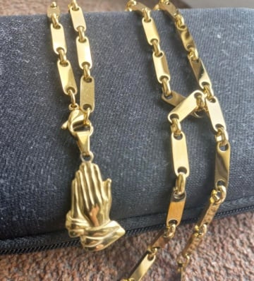 Lant +medalion INOX placat ( otel inoxidabil ) cod mihasem329