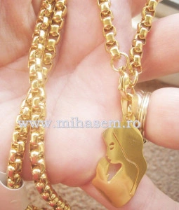 Lant +medalion INOX placat ( otel inoxidabil ) cod mihasem333